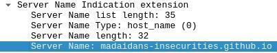 SNI in Wireshark